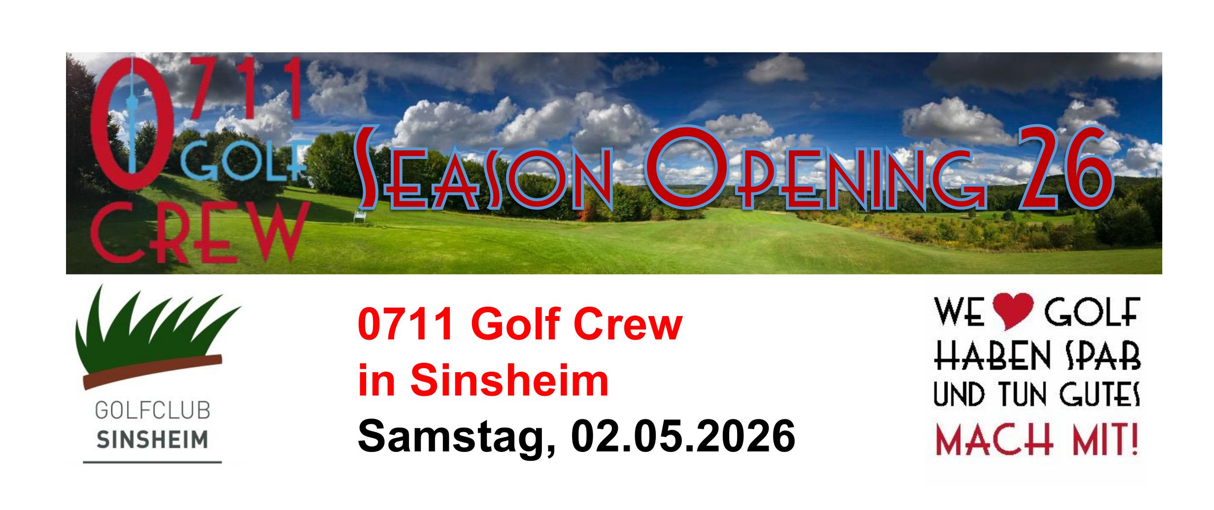 Season Opening 26 am Samstag, den 2. Mai 26